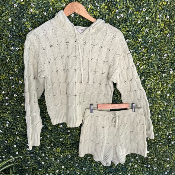 Anthropologie Other - ELLYN CABLE KNIT SWEATER SET Green SATURDAY SUNDAY ANTHROPOLOGIE